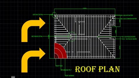 Basic Easy How To Draw A Roof Plan In Autocad Tutoria
