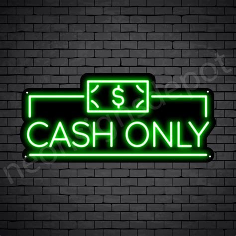 Cash Only Neon Sign - Neon Signs Depot