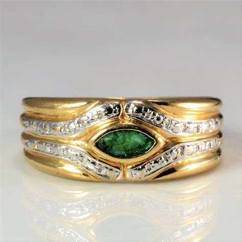 Bezel Set Emerald Ring Sz 6 100 Ways
