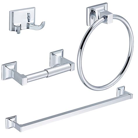 The set includes a 24 towel bar. 4 Piece Towel Bar Set Bath Accessories Bathroom Hardware ...