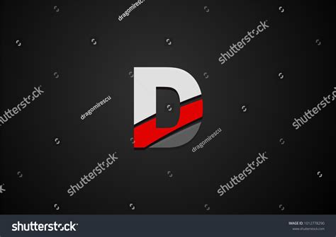 Design Alphabet Letter Logo D Red Stock Vector (Royalty Free