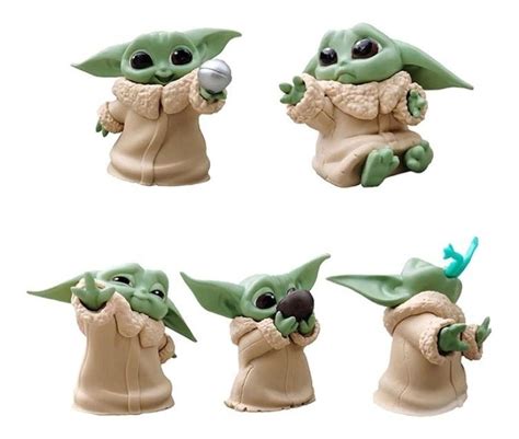 Bebe Yoda Set De 5 Figuritas De Colección Envío Gratis Cuotas Sin