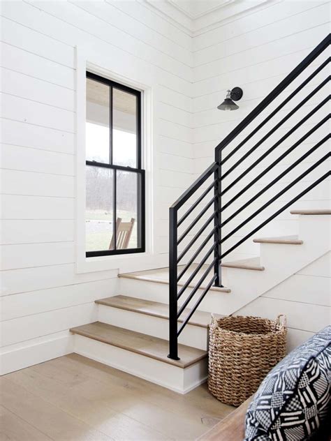 You need a lot of materials for this project. All the Details on Our Industrial Metal Stair Railing - Plank and Pillow