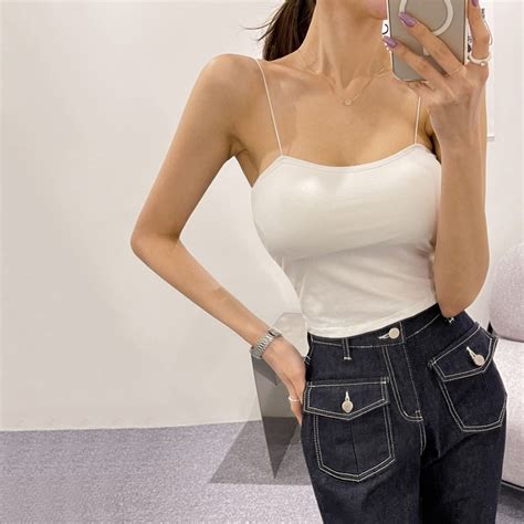 Solid Tone Built In Cup Cami Top Dabagirl Your Style Maker Korean Fashions Clothes Bags