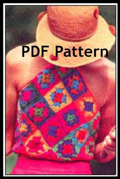For example, you could create a 25 square crochet blanket by joining 25 5 granny squares. Halter Top Granny Square Crochet Pattern, Crop Top ...