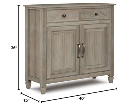 Simplihome Connaught Traditional Entryway Storage Cabinet 40 Inch Wide
