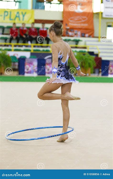 Athlete Performing Her Hoop Routine Editorial Photo Image Of Pose Audience 51058856