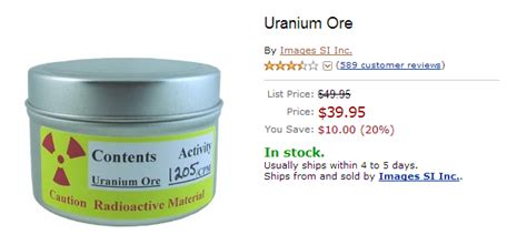 The sample i got was over 2000 cpm and over 7 usv/h so no doubt it is radioactive but still safe to handle when common sense practices are observed. uranium-ore - The Poke - The Poke