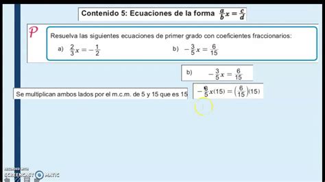 Ecuacion De La Forma Ab X Cd Youtube