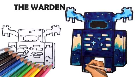 How To Draw The Warden Minecraft Youtube