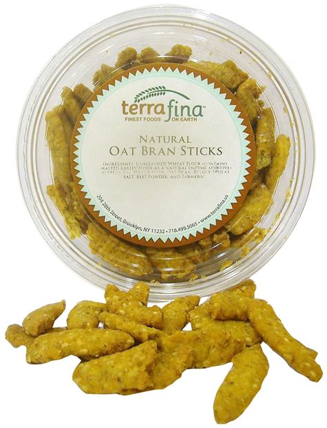 Terrafina Natural Oat Bran Sticks 6 Ounce Containers Pack