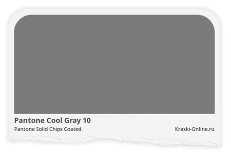 Цвет Pantone Cool Gray 10 из каталога Pantone Solid Chips Coated