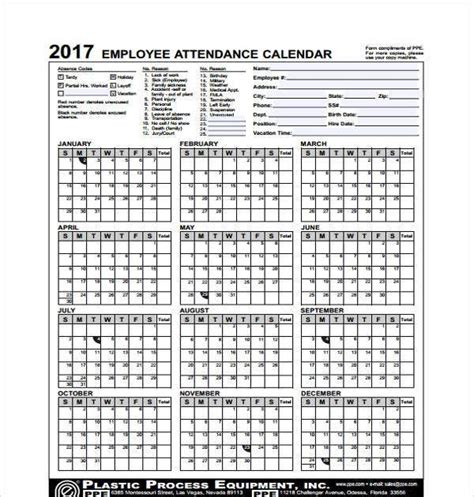 Free Printable Attendance Calendar 2022 Printable Word Searches