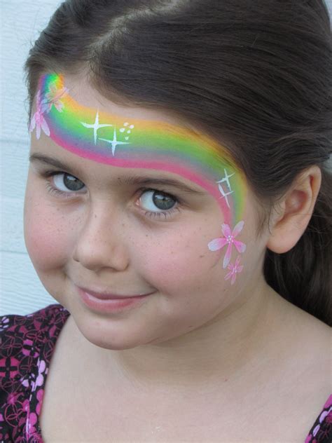 Simple Rainbow Face Painting Face Painting Easy Face Painting Unicorn
