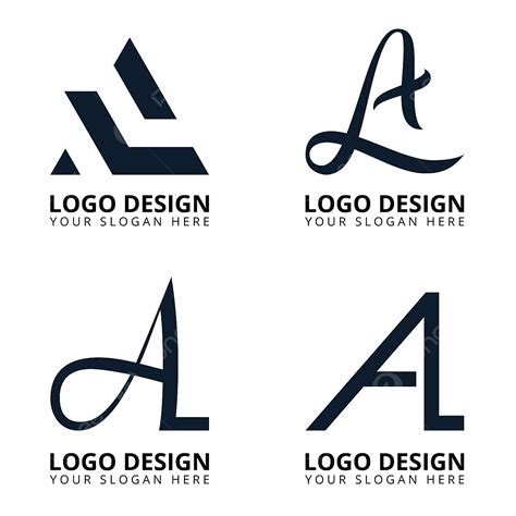 Colección De Diseño De Logotipo Moderno Letra A L Png Dibujos Al Logo