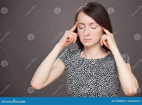 Young Woman Remembering Something Stock Photo Image Of Remember Long