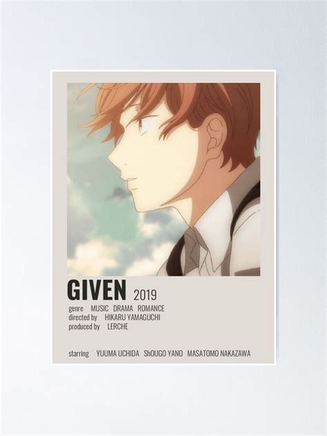 Given Anime Minimalist Poster Poster For Sale By Vedantinage Redbubble