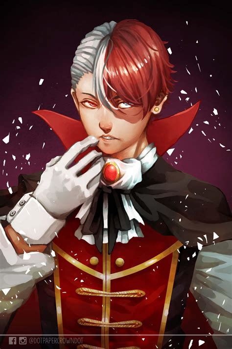 Vampire Todoroki Fanart From Boku No Hero By Dotpapercrowndot On