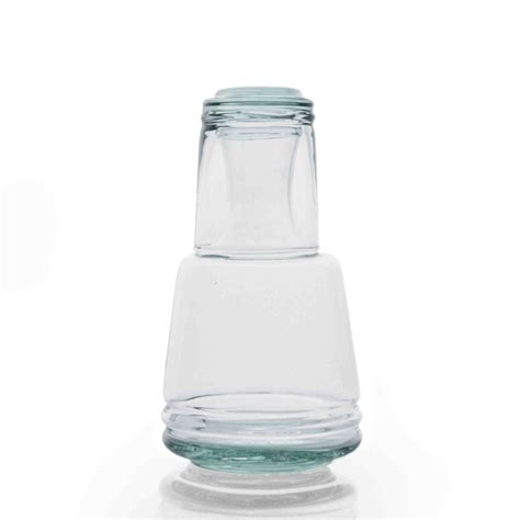 Grehom Recycled Glass Carafe And Tumbler Surahi Grehom Bedside Carafe Glass Carafe Carafe