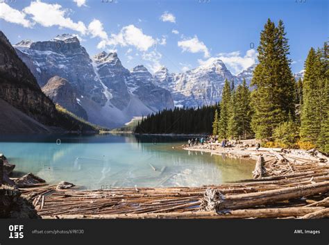 Moraine Lake In Autumn Banff National Park Alberta Canada Stock