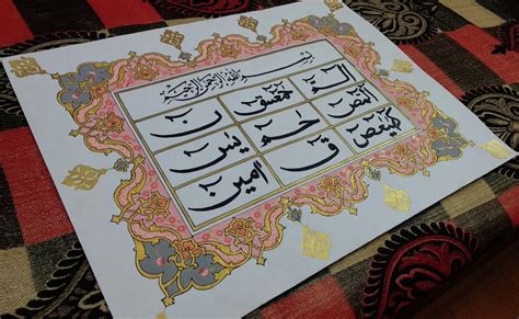 Loh E Qurani Arabic Painting Loh E Qurani Islamic Print Etsy