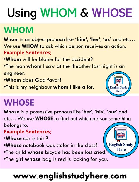 Using Difference Whom And Whose In English English Study Here Pre