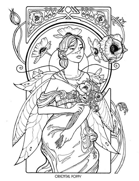 Since centuries ago, the ocean had kept mysteries and haunted stories like sea monsters. Image result for Art Nouveau Mermaid Coloring Page ...