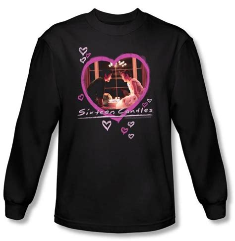 Sixteen Candles T Shirt Movie Candle Adult Black Long Sleeve Tee Shirt Sixteen Candles Candles