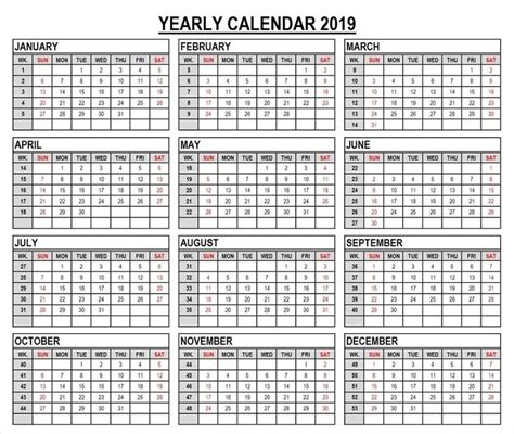 Yearly Calendar With Week Numbers Customize And Print
