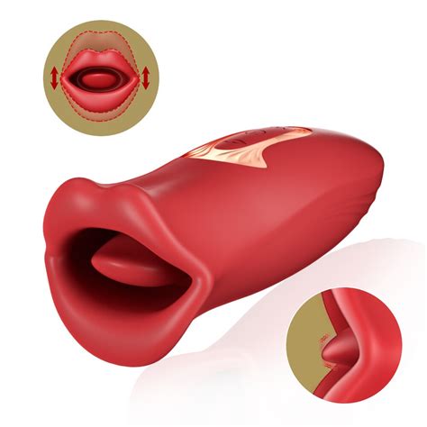 Clitoriano Lambendo Língua Vibradores Oral Sex Toys para Mulheres Rose