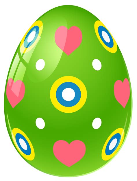 Green Easter Egg with Hearts PNG Clipart Picture | Easter egg decorating, Easter eggs, Easter ...