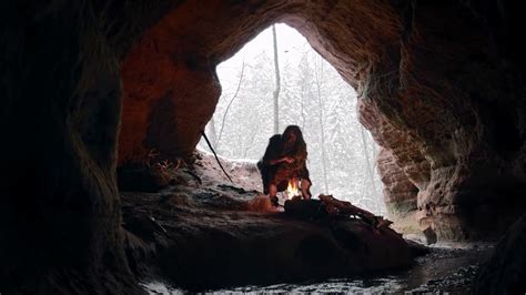 Ice Age Man In His Cave Youtube