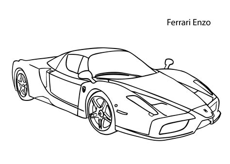 Fiery ford ford muscle car coloring for children. Super car Ferrari Enzo coloring page, cool car printable ...