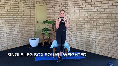 Single Leg Box Squat Pistol Squat Weighted Youtube