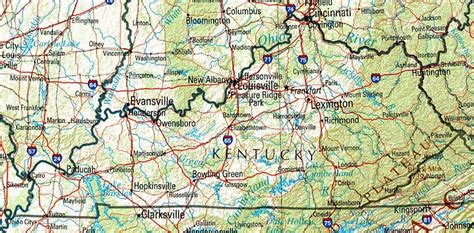 Kentucky Map And Kentucky Satellite Images