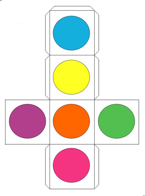 Paper Dice Pattern Colors Kindergarten Learning Activities