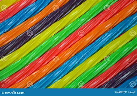 Rainbow Colored Licorice Background Stock Image
