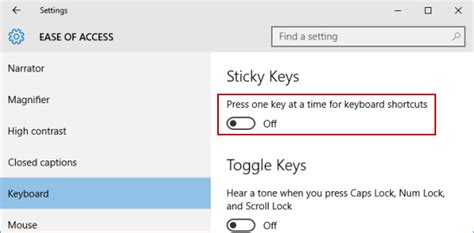 3 Ways To Turn On And Off Sticky Keys In Windows 10
