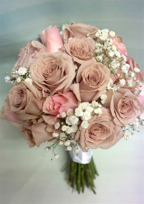 I Like The Shape Of The Bouquet And Antique Pink Colour Of The Rose