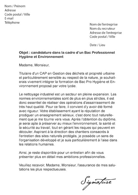 Observation au collège, fin d'études universitaires, formation en milieu professionnel. Lettre De Motivation Stage Lycée Professionnel - Template Exemple de Lettre