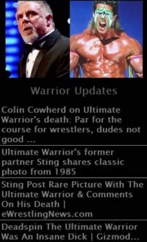 Poweful quote from the ultimate warrior from his youtube channel. Ultimate Warrior Quotes. QuotesGram