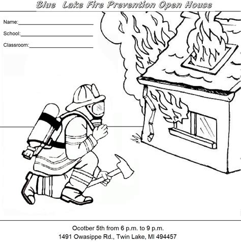 Fire safety week coloring pages. KidZone