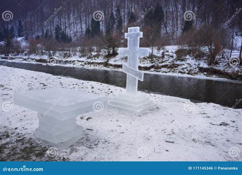 Baptism Ice Cross Stock Photo Image Of Frozen Cold 171145346