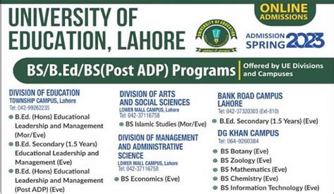 University Of Education Spring Admissions 2023 Ue All Campuses