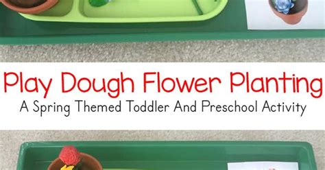 Preschool Spring Flower Planting Play Dough Activity Spring