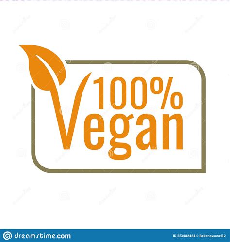 Vegan Emblem Logo Vegan Great Design For Any Purposes Eco Friendly