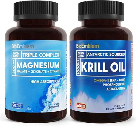 Amazon Com BioEmblem Triple Magnesium Complex And Antarctic Krill Oil