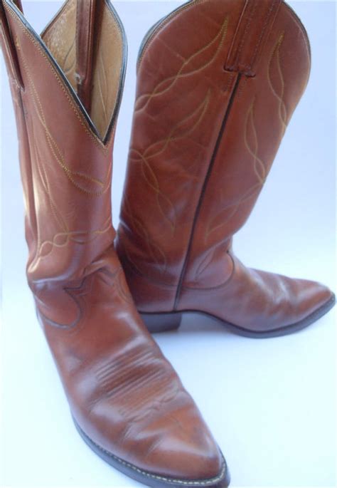 Vintage Mens Boots Vintage Brown Cowboy Boots Vintage Tony Llama Mens