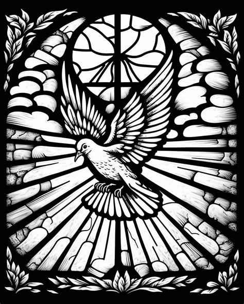 Stained Glass Window Coloring Pages Sd Cason Catholic Gallery