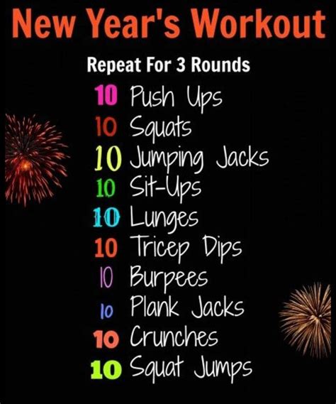New Years Workout At Home Workouts Workout Exercise
